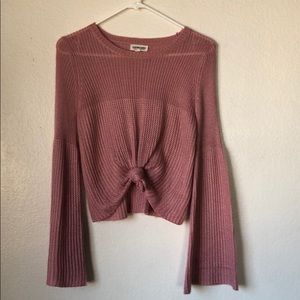Pink knitted wide long sleeve from Lauras-Boutique